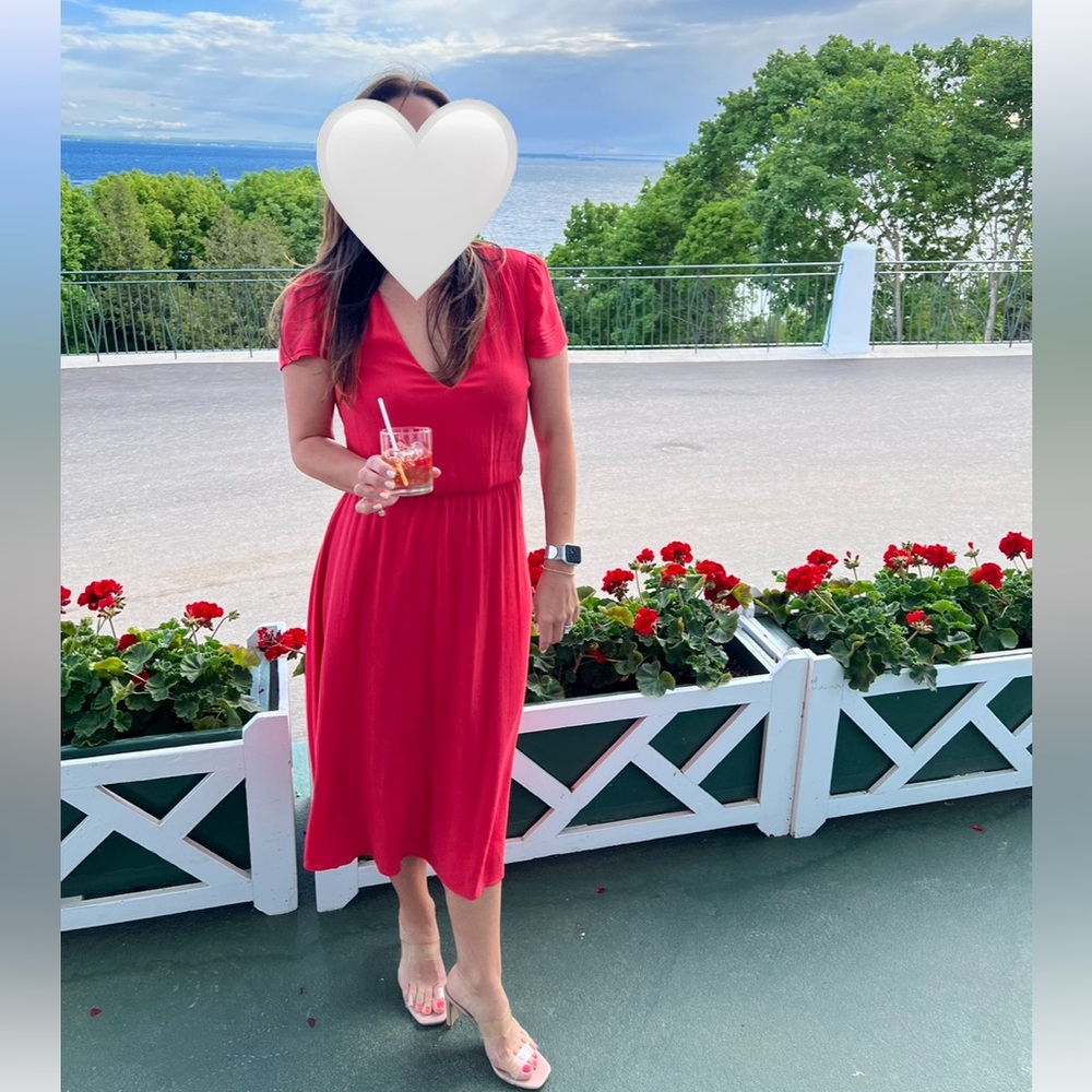 Coral Red Midi